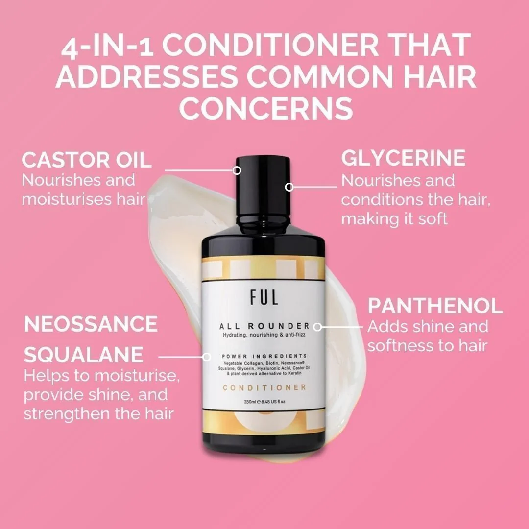 FUL All-Rounder Conditioner 250ml – Moisturising Sulphate-Free Care for Dry, Frizzy Hair - Image 3