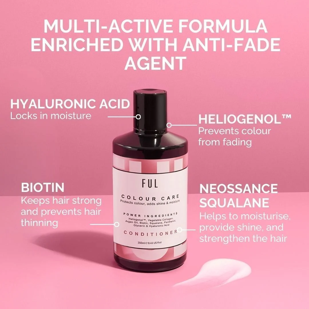 FUL Colour Care Conditioner 250ml – Nourishing Formula for Coloured Hair | Colour Protect & Glossy Shine - Image 3