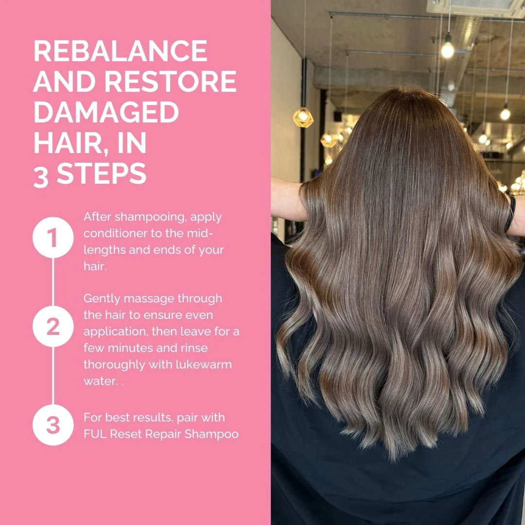 FUL Reset Repair Conditioner 250ml – Deep Treatment for Dry, Damaged or Curly Hair | Nourish & Detangle - Image 4