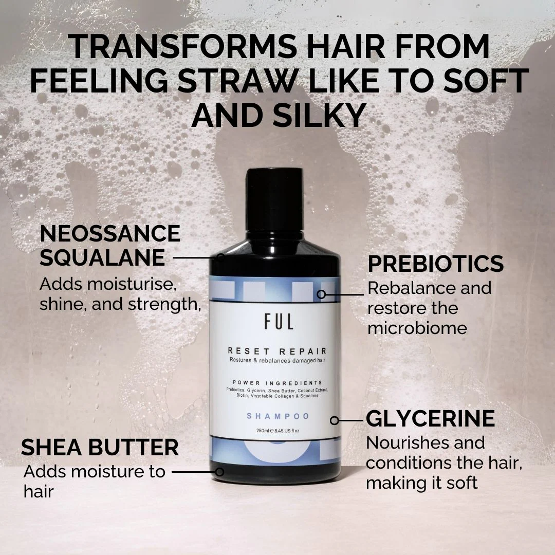 FUL Reset Repair Shampoo 250ml – Strengthening Cleanser for Dry, Damaged or Thinning Hair - Image 3